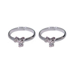 Load image into Gallery viewer, 925 Sterling Silver Adjustable Silver Heart CZ Toe Ring for Women - Taraash