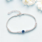 Load image into Gallery viewer, 925 Sterling Silver Adjustbel Evil Eye Beaded Bracelet - Taraash