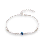 Load image into Gallery viewer, 925 Sterling Silver Adjustbel Evil Eye Beaded Bracelet - Taraash