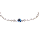 Load image into Gallery viewer, 925 Sterling Silver Adjustbel Evil Eye Beaded Bracelet - Taraash