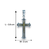 925 Sterling Silver Antique Cross Pendant for Unisex - Taraash