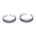 Load image into Gallery viewer, 925 Sterling Silver Antique Finish Adjustable Band Toe Ring for Women - Taraash
