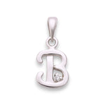 Load image into Gallery viewer, 925 Sterling Silver B Letter Cz Pendant For Men And Women - Taraash