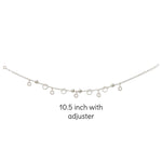 Load image into Gallery viewer, 925 Sterling Silver Beaded Anklet with Circle Charms Single Anklet for Women - Taraash