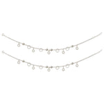 Load image into Gallery viewer, 925 Sterling Silver Beaded Anklet with Openwork Circle Charms Gift for Women - Taraash