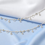 Load image into Gallery viewer, 925 Sterling Silver Beaded Anklet with Openwork Circle Charms Gift for Women - Taraash