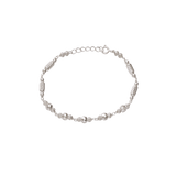925 Sterling Silver Beaded Diamond Cut Bracelet for Women - Taraash
