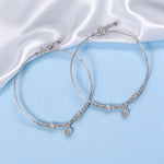 Load image into Gallery viewer, 925 Sterling Silver Beaded Heart Charm Chain Anklet For Women - Taraash