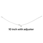 Load image into Gallery viewer, 925 Sterling Silver Beaded Heart Charm Chain Anklets for Women - Taraash