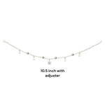 Load image into Gallery viewer, 925 Sterling Silver Beaded with Star Charms Single Anklet For Women - Taraash
