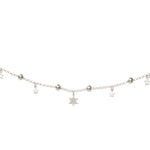 Load image into Gallery viewer, 925 Sterling Silver Beaded with Star Charms Single Anklet For Women - Taraash