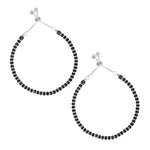 Load image into Gallery viewer, 925 Sterling Silver Black Beaded Adjustable Anklet for Girls - Taraash