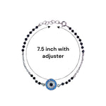 Load image into Gallery viewer, 925 Sterling Silver Black Beaded Evil Eye Bracelet Mangalsutra For Woman - Taraash