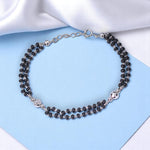 Load image into Gallery viewer, 925 Sterling Silver Black Beaded Mangalsutra Bracelet for Women - Taraash