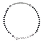 Load image into Gallery viewer, 925 Sterling Silver Black Round Beaded Mangalsutra Bracelet for Women - Taraash