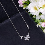 Load image into Gallery viewer, 925 Sterling Silver Butterfly Floral CZ Pendant Necklace for Women - Taraash
