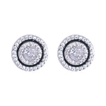 Load image into Gallery viewer, 925 Sterling Silver circular Enamel with CZ Stud Earrings for Women - Taraash
