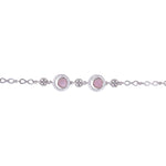 Load image into Gallery viewer, 925 Sterling Silver Circular Pink Mother - of - Pearl with CZ Bracelet for Women - Taraash