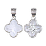 Load image into Gallery viewer, 925 Sterling Silver Clover shaped Mother of Pearl Pendants For Womens - Taraash