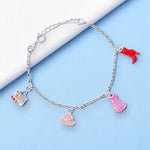 Load image into Gallery viewer, 925 Sterling Silver Colorful Multi Charms Bracelet for Girls - Taraash