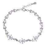 Load image into Gallery viewer, 925 Sterling Silver Cross Flower CZ Bracelet for Women. - Taraash