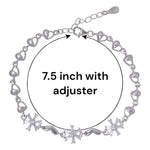 Load image into Gallery viewer, 925 Sterling Silver Cross Flower CZ Bracelet for Women. - Taraash