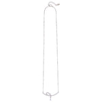 Load image into Gallery viewer, 925 Sterling Silver Curve Bar CZ Charm Necklace for Women - Taraash