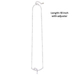 Load image into Gallery viewer, 925 Sterling Silver Curve Bar CZ Charm Necklace for Women - Taraash