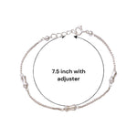 Load image into Gallery viewer, 925 Sterling Silver Cylindrical Beaded Chain Bracelet for Women - Taraash