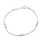 Load image into Gallery viewer, 925 Sterling Silver Cylindrical Beaded Chain Bracelet for Women - Taraash