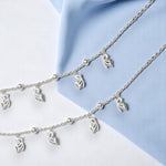 Load image into Gallery viewer, 925 Sterling Silver CZ Butterfly Beaded Anklet for Women - Taraash