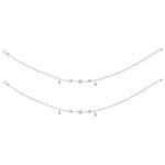 Load image into Gallery viewer, 925 Sterling Silver CZ Charm Chain Anklet for Women - Taraash