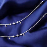 Load image into Gallery viewer, 925 Sterling Silver CZ Charm Chain Anklet for Women - Taraash