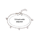 Load image into Gallery viewer, 925 Sterling Silver CZ Charm Link Chain Bracelet for Women - Taraash
