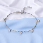 Load image into Gallery viewer, 925 Sterling Silver CZ Charm Link Chain Bracelet for Women - Taraash