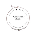Load image into Gallery viewer, 925 Sterling Silver CZ Elegant Cylindrical Beaded Anklet for Women - Taraash