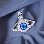 Load image into Gallery viewer, 925 Sterling Silver CZ Evil Eye Pendant for Men and Women - Taraash