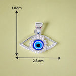 Load image into Gallery viewer, 925 Sterling Silver CZ Evil Eye Pendant for Men and Women - Taraash