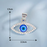 Load image into Gallery viewer, 925 Sterling Silver CZ Evil Eye Pendant for Men and Women - Taraash