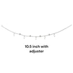 Load image into Gallery viewer, 925 Sterling Silver CZ Heart Charm Beaded Single Anklet for Women - Taraash