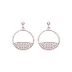 Load image into Gallery viewer, 925 Sterling Silver CZ Round Shape Drop Earrings Gift for Women/ Girls - Taraash