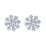 Load image into Gallery viewer, 925 Sterling Silver CZ Round Shape Stud Earrings for Women - Taraash
