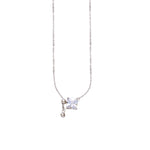 Load image into Gallery viewer, 925 Sterling Silver CZ Square Pendant Necklace for Women - Taraash