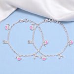 Load image into Gallery viewer, 925 Sterling Silver Delicate Silver Heart Charm Anklet For Girls - Taraash