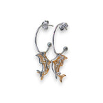 Load image into Gallery viewer, 925 Sterling Silver Dolphin Charm Drop Earrings Gift for Women/ Girls - Taraash