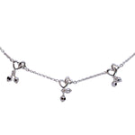 Load image into Gallery viewer, 925 Sterling Silver Double Heart with Small Bead Anklet for Kids - Taraash