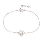 Load image into Gallery viewer, 925 Sterling Silver Elegance Multi Heart Chain CZ Bracelet for Women - Taraash