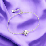 Load image into Gallery viewer, 925 Sterling Silver Elegance Multi Heart Chain CZ Bracelet for Women - Taraash