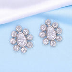 Load image into Gallery viewer, 925 Sterling Silver Elegant Cz Tear Drop Shape Stud Earrings for Women - Taraash