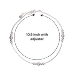 Load image into Gallery viewer, 925 Sterling Silver Elegant Multi Beaded Chain Anklet for Women - Taraash